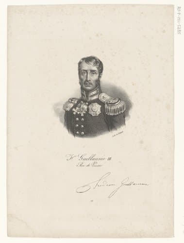 Portret van Frederik Willem III van Pruisen by anonymous; veuve Delpech (Naudet)