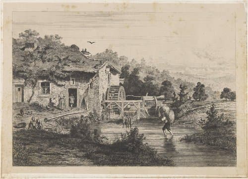 Watermolen by Martinus Antonius Kuytenbrouwer jr.