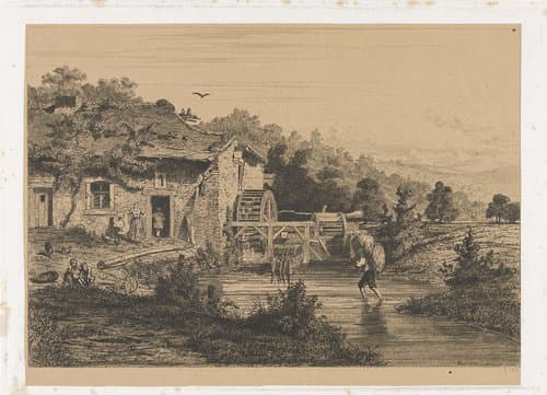 Watermolen by Martinus Antonius Kuytenbrouwer jr.