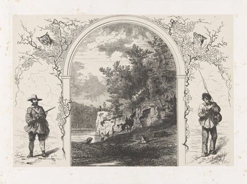 Rots met vissers by Martinus Antonius Kuytenbrouwer jr.