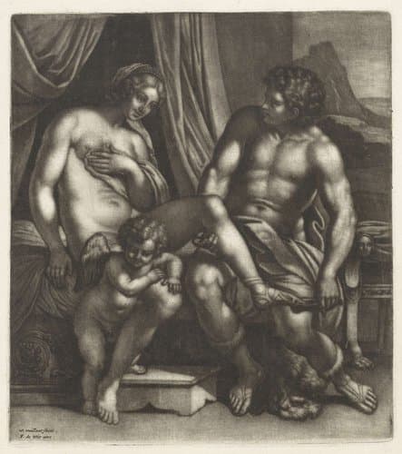 Venus en Anchises by Wallerant Vaillant
