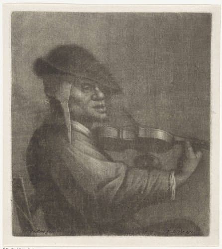 Vioolspeler (het Gehoor) by Wallerant Vaillant