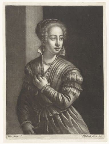 Vrouw in Venetiaanse kleding by Wallerant Vaillant