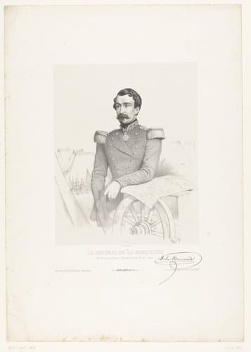 Portret van generaal Louis Juchault de Lamoricière by Marie Alexandre Alophe