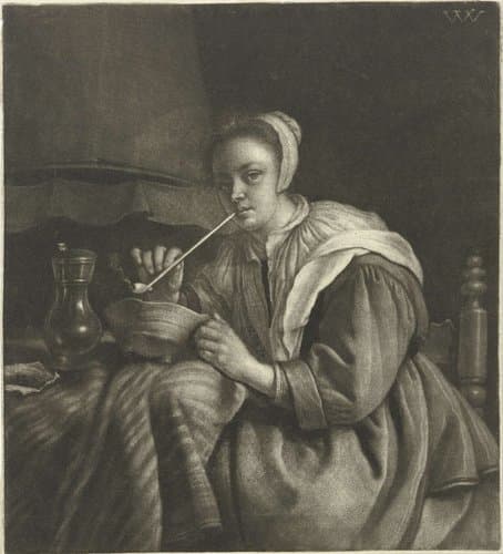 Pijprokende vrouw by Wallerant Vaillant