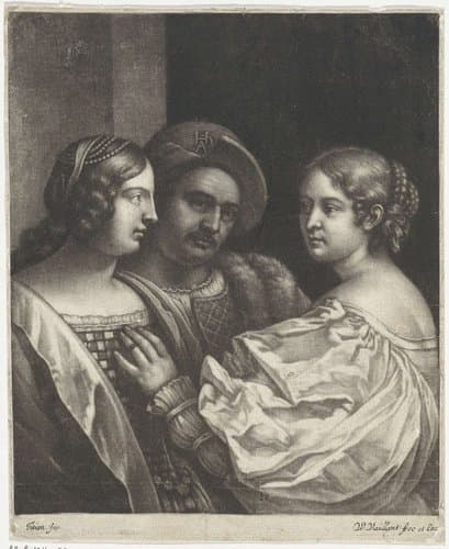 Twee vrouwen en een man by Wallerant Vaillant