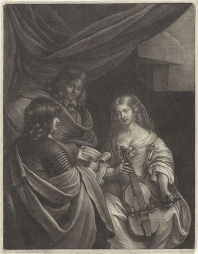 Meisje met een viola da gamba by Wallerant Vaillant