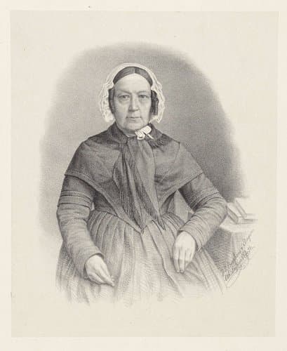 Portret van een onbekende vrouw, mogelijk Jacoba M. de Jong by Johann Peter Berghaus