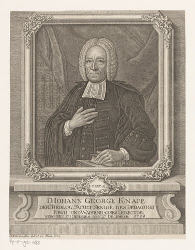 Portret van Johann Georg Knapp