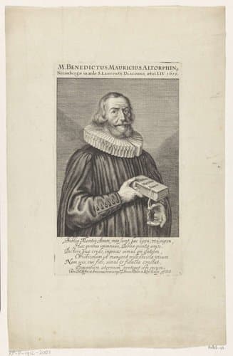 Portret van Benedict Mauricius op 54-jarige leeftijd by Andreas Kohl