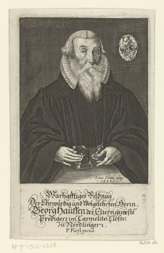 Portret van Georg Hauff by Lucas Kilian