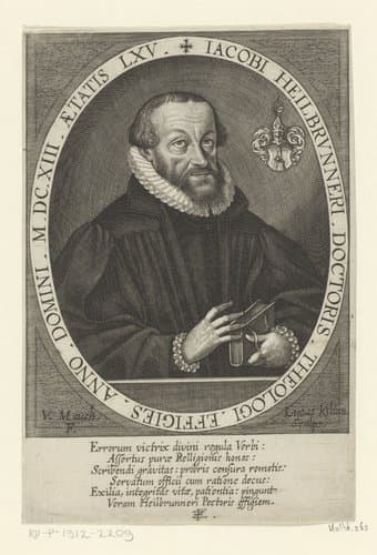 Portret van Jacob Heilbrunner op 65-jarige leeftijd by Lucas Kilian