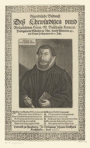 Portret van Balthasar Kerner by Lucas Kilian