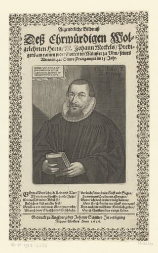Portret van Johann Meckel by Lucas Kilian