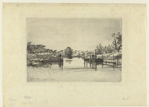 Egham Lock by Francis Seymour-Haden (Sir)