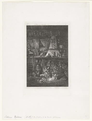 Intérieur de paysans de la Haute-Garonne by Rodolphe Bresdin