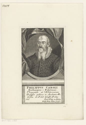Portret van Philipp Caroli by Wolfgang Philipp Kilian