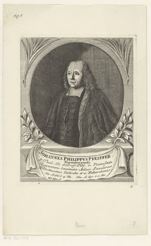 Portret van Johann Philipp Pfeiffer by Wolfgang Philipp Kilian