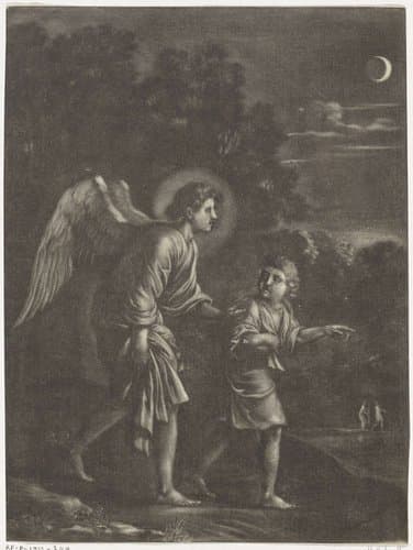 Tobias en de engel by Jan van Somer