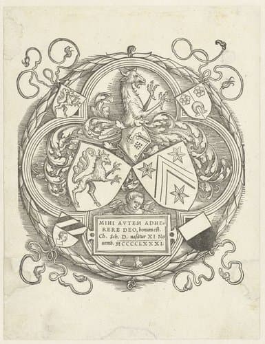 Wapens van de families Scheurl en Zinger by Albrecht Dürer