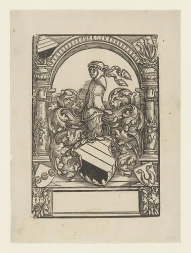 Wapenschild van de familie Pömer by anonymous; Hans Sebald Beham