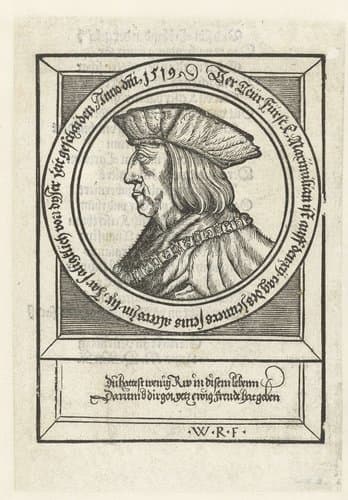 Portret van keizer Maximiliaan I by Albrecht Dürer