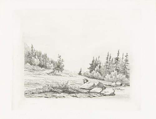 Gezicht op een besneeuwde bergtop in Chamonix by Pierre Louis Dubourcq