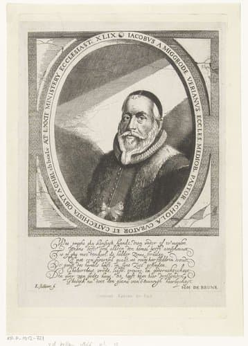 Portret van Jacobus van Miggrode by Johannes Arnoldus Boland