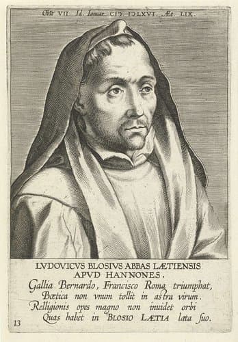 Lvdovicvs Blosivs Abbas Laetiensis by Philips Galle