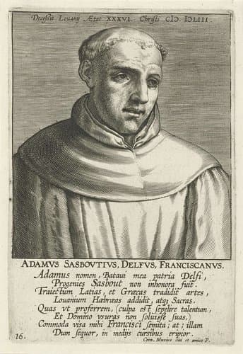 Portret van Adam Sasbout by Philips Galle