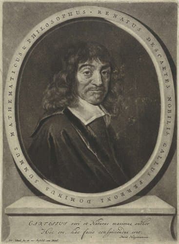 Portret van René Descartes by Pieter Schenk (I)