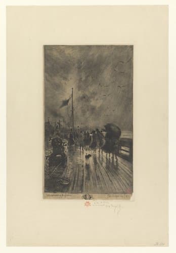 Un débarquement en Angleterre by Félix Hilaire Buhot