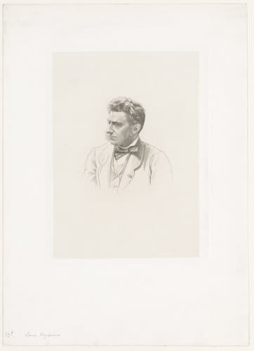 Portret van Louis Hymans by Jean-Baptiste Meunier