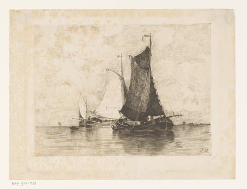 Schepen op de Schelde by Isidore Meyers