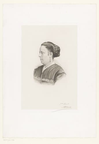 Portret van een onbekende vrouw by Jean Baptiste Pierre Michiels