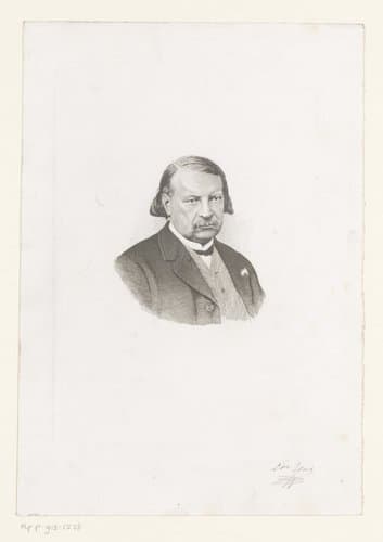 Portret van Hendrik Conscience by Jean Baptiste Pierre Michiels