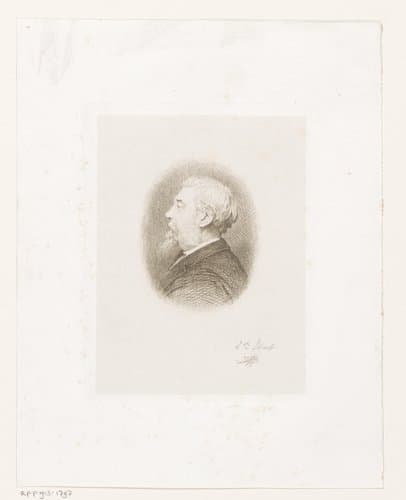 Portret van Henri Leys by Jean Baptiste Pierre Michiels