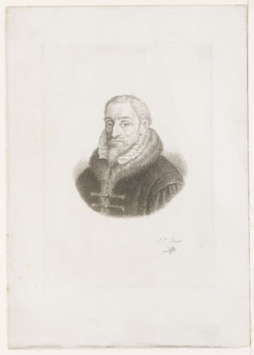 Portret van Christoffel Plantijn by Jean Baptiste Pierre Michiels