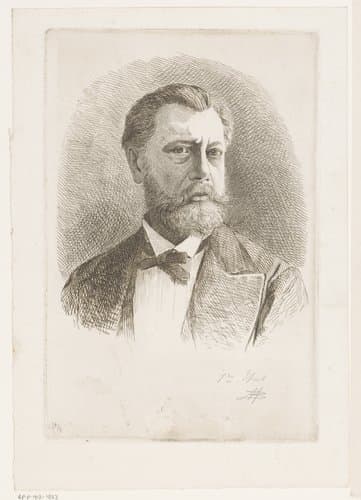 Portret van Adrien Joseph Verhoeven-Ball by Jean Baptiste Pierre Michiels