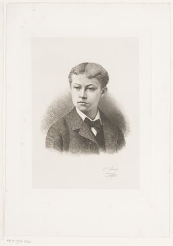 Portret van een onbekende jongen by Jean Baptiste Pierre Michiels