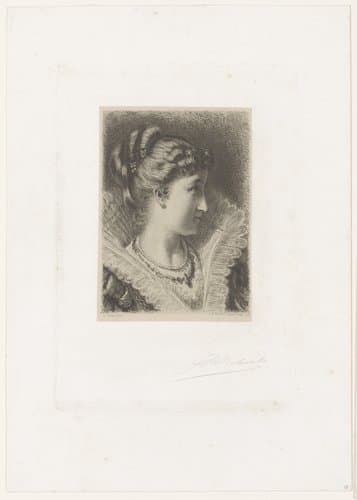 Portret van een onbekende jonge vrouw by Jean Baptiste Pierre Michiels