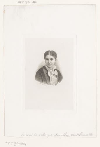 Portret van een onbekende vrouw by Jean Baptiste Pierre Michiels
