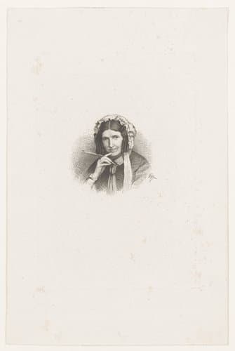 Portret van een onbekende vrouw by Jean Baptiste Pierre Michiels