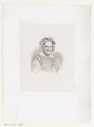 Portret van een onbekende vrouw by Jean Baptiste Pierre Michiels