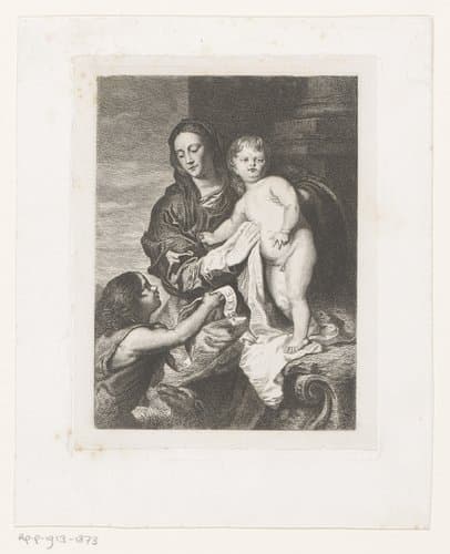 Maria met het Christuskind en de jonge Johannes de Doper by Jean Baptiste Pierre Michiels