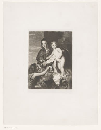 Maria met het Christuskind en de jonge Johannes de Doper by Jean Baptiste Pierre Michiels