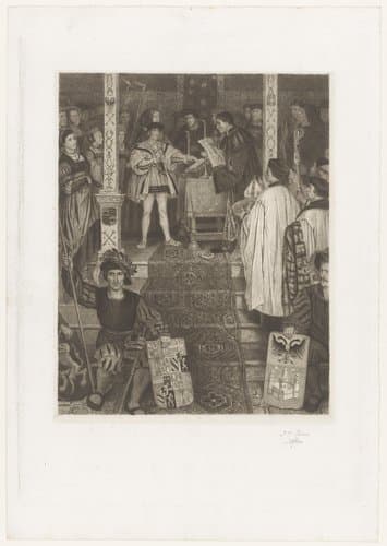 Eedaflegging van Karel V van Habsburg by Jean Baptiste Pierre Michiels