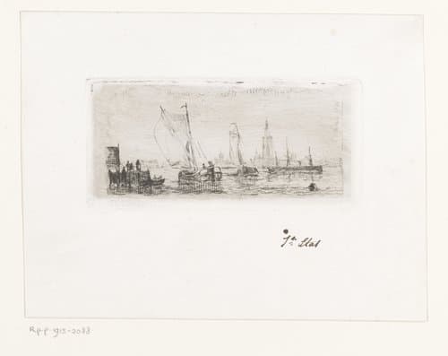Schepen in het water bij de haven van Antwerpen