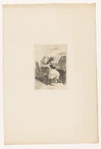 La leçon de musique by Adolphe Lalauze