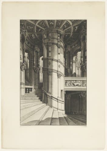 Interieur van de lantaren van het kasteel van Chambord by Octave Guillaume de Rochebrune
